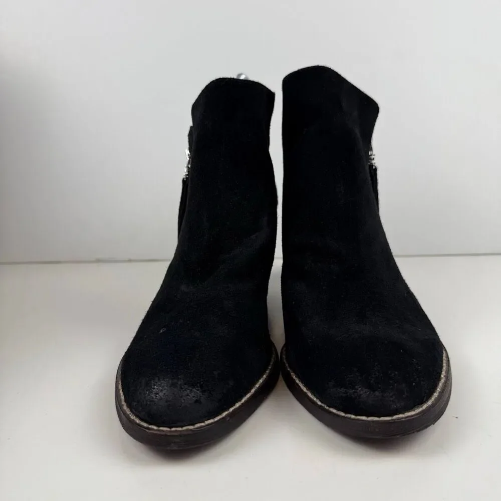 Sam Edelman Macon Black Suede Ankle‎ Boots Size 9.5
